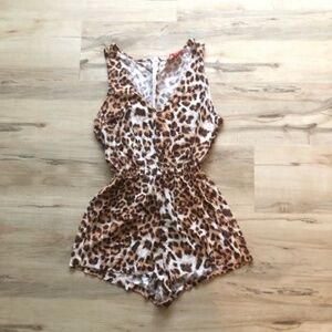 Guess Leopard Print Sleeveless Romper